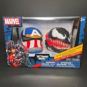Helmet Headz Marvel Friction Vehicles Captain‎ America Venom 2-Pack